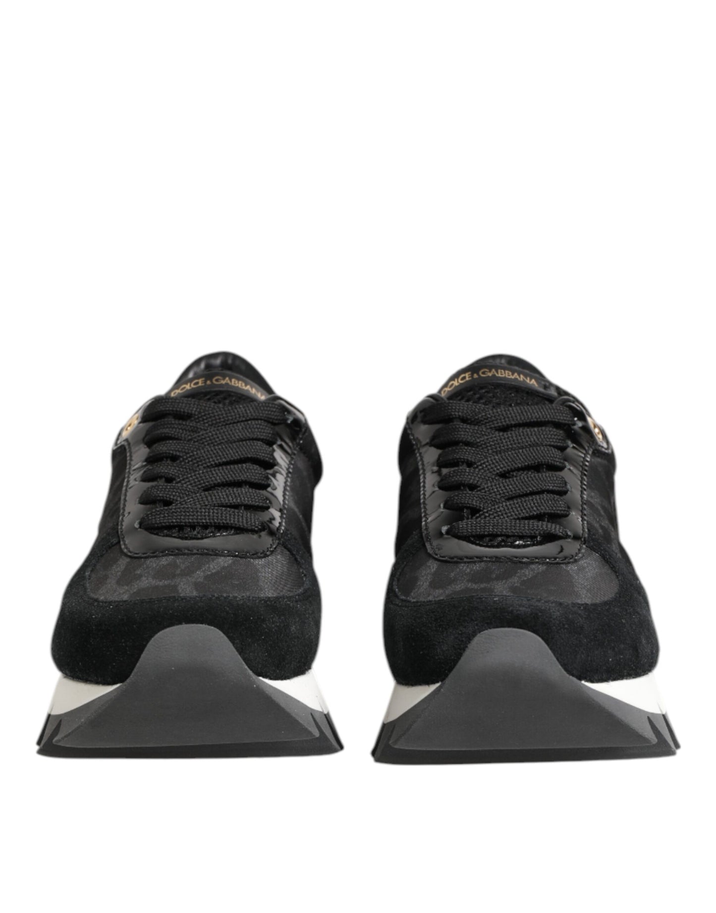 Black Gray Leopard Low Top Sneakers Shoes