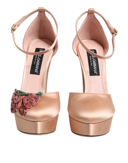 Pink Block Heels Ankle Strap Sandals Shoes