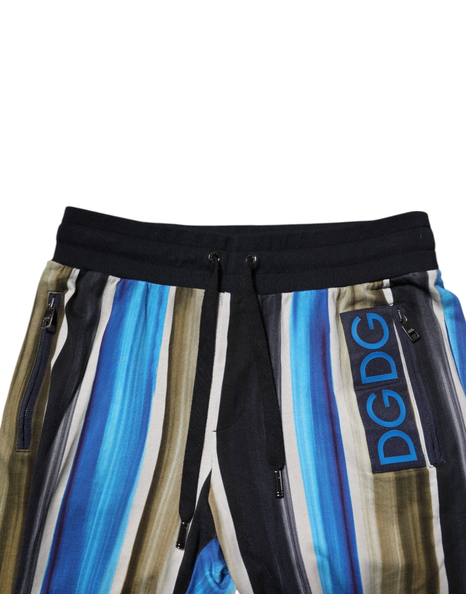 Multicolor Stripes DG Logo Cotton Skinny Pants