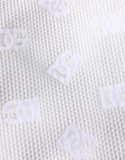 White DNA DG Patch Logo Cotton Trouser Shorts