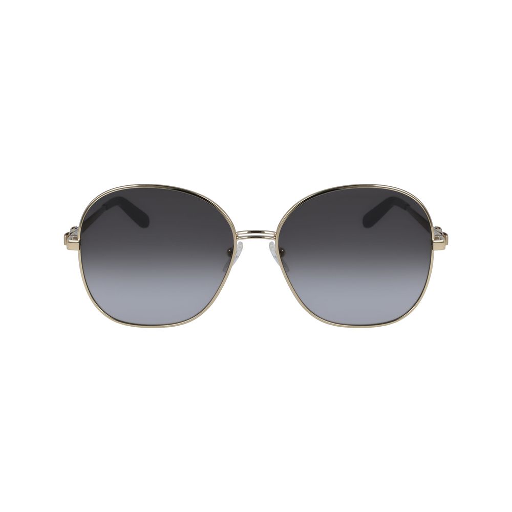 Gafas de sol de metal dorado