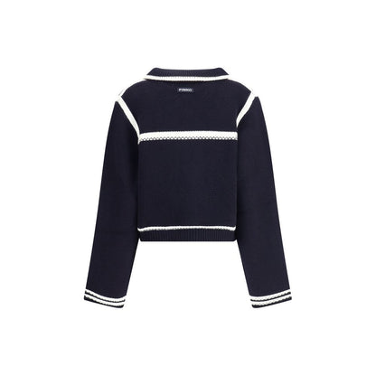 Cardigan with contrasting profiles