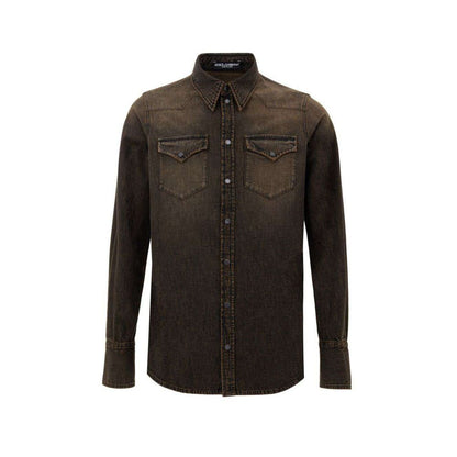 Brown Cotton Denim