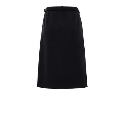 Black Wool Skirt
