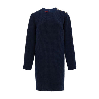 Navy Blue Wool Short
