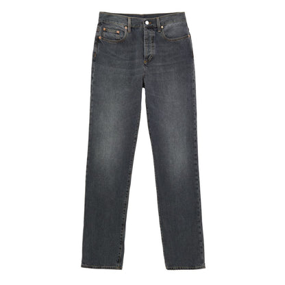 Gray Cotton Jeans Denim