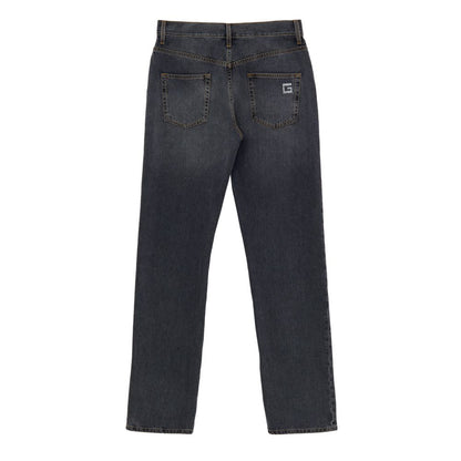 Gray Cotton Jeans Denim