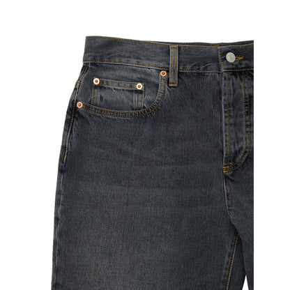 Gray Cotton Jeans Denim