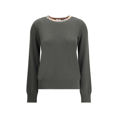 Wool Pullover with Check