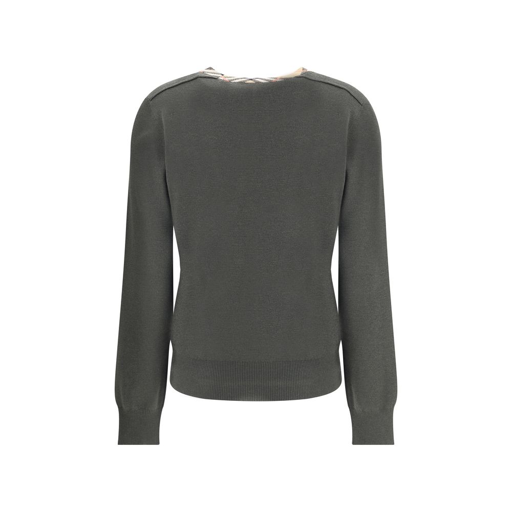 Wool Pullover with Check