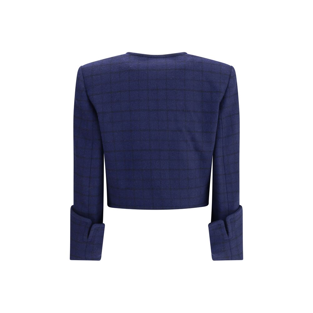 Boxy Jacket in wool plaid