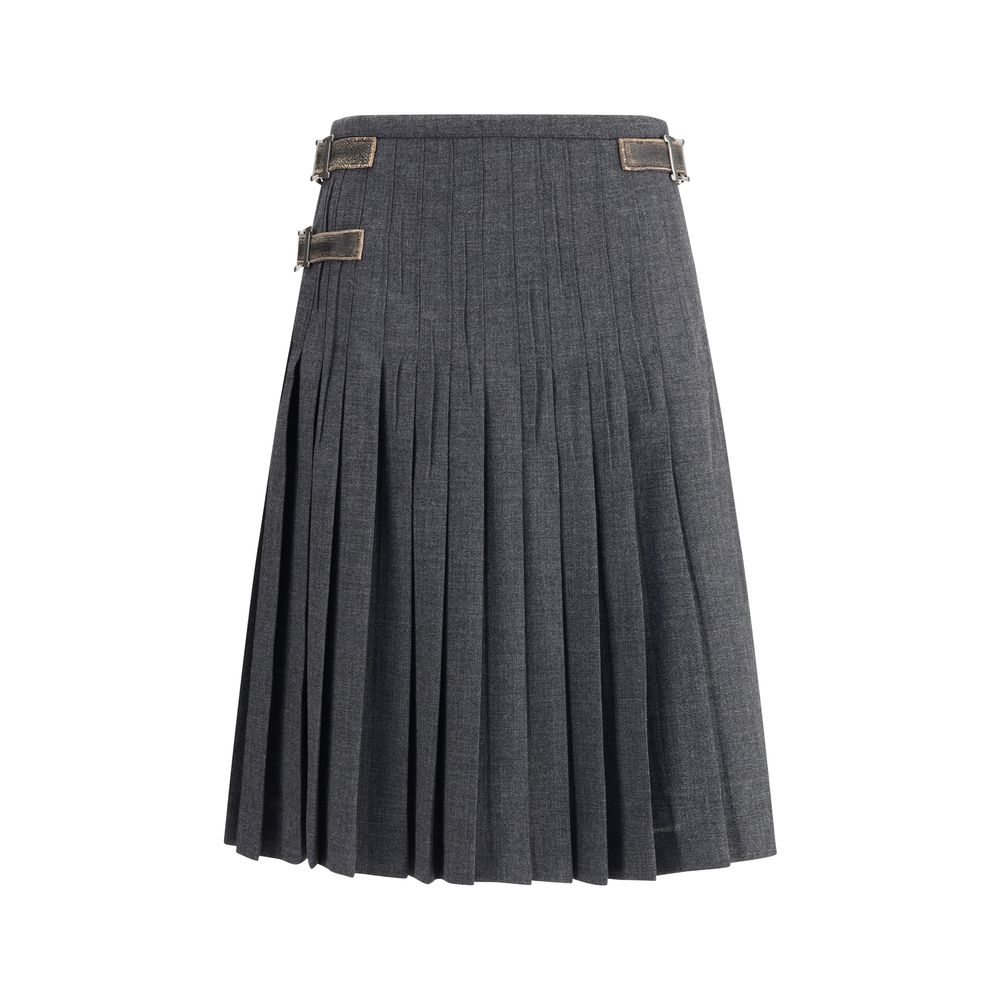 Pleated Skirt in kid mohair