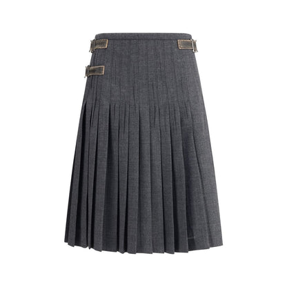 Pleated Skirt in kid mohair