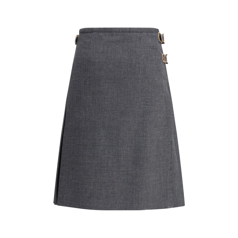 Pleated Skirt in kid mohair