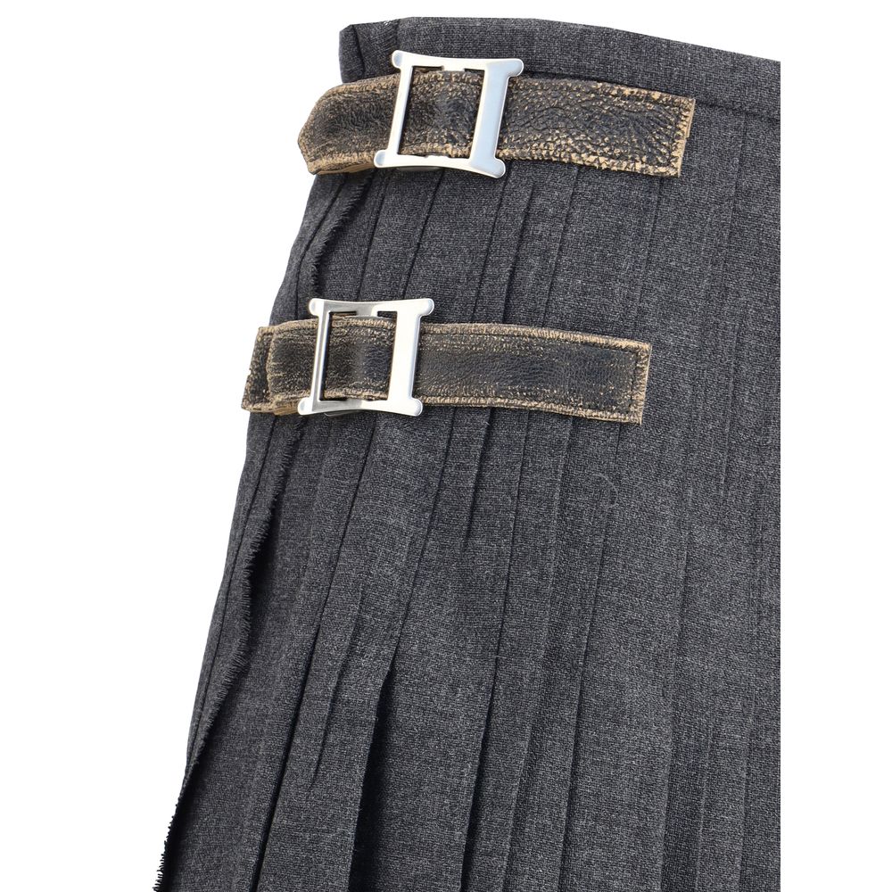 Pleated Skirt in kid mohair