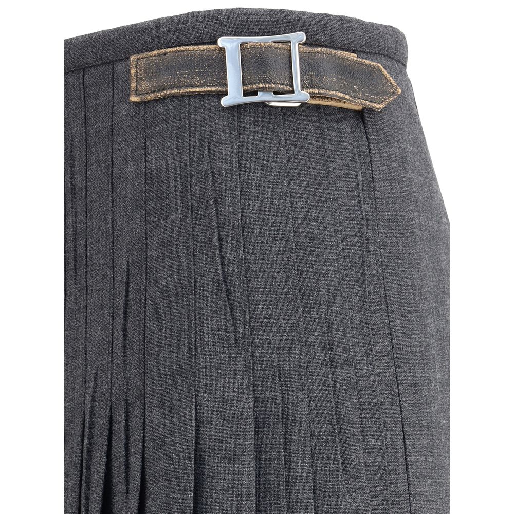 Pleated Skirt in kid mohair