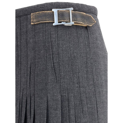 Pleated Skirt in kid mohair