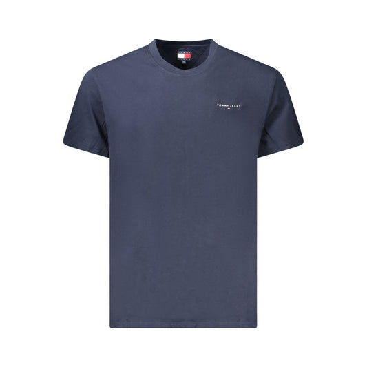 Blue Cotton Men T-Shirt
