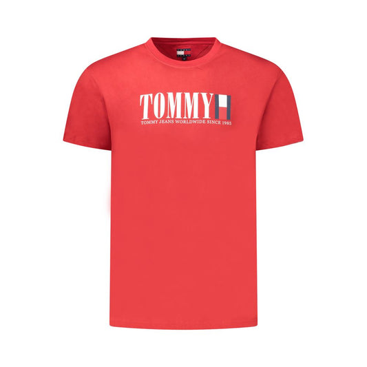 Camiseta roja de algodón para hombre