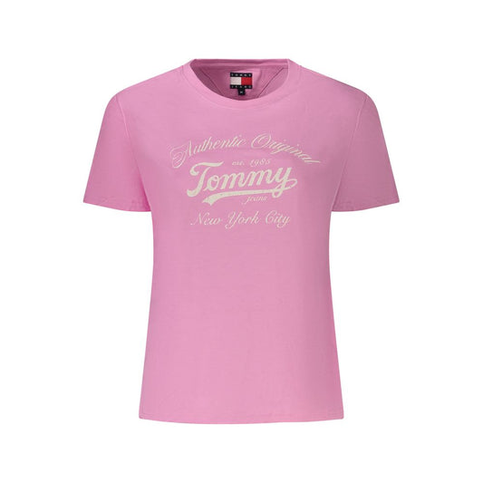 Camiseta de mujer de algodón rosa