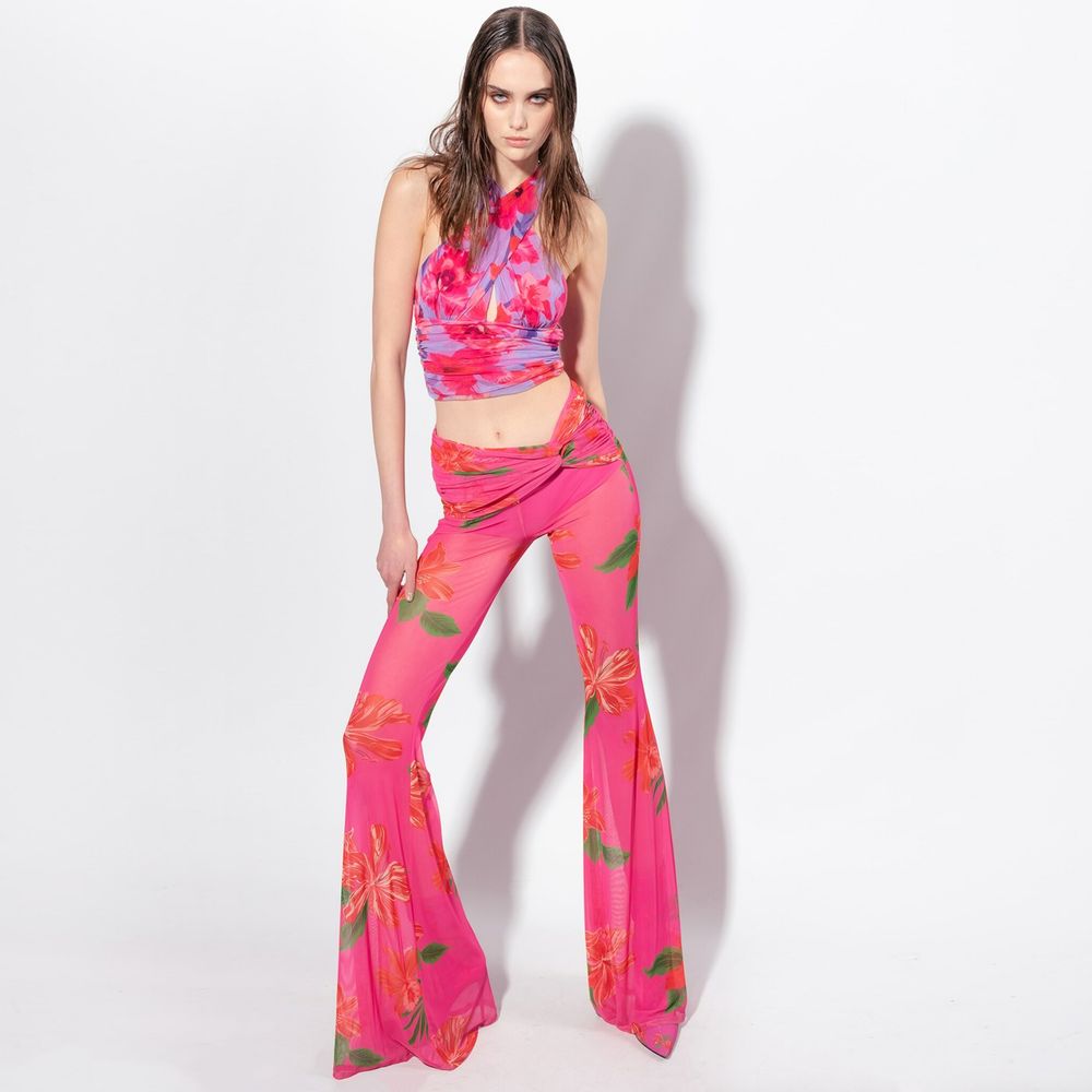Multicolor Polyester Jeans & Pant