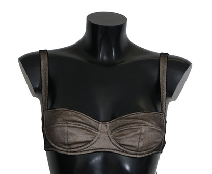 Elegant Brown Stretch Bra Womens Underwear