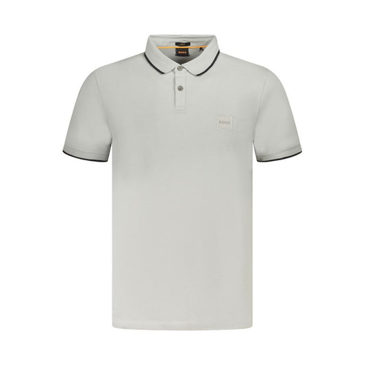 Gray Cotton Polo Shirt
