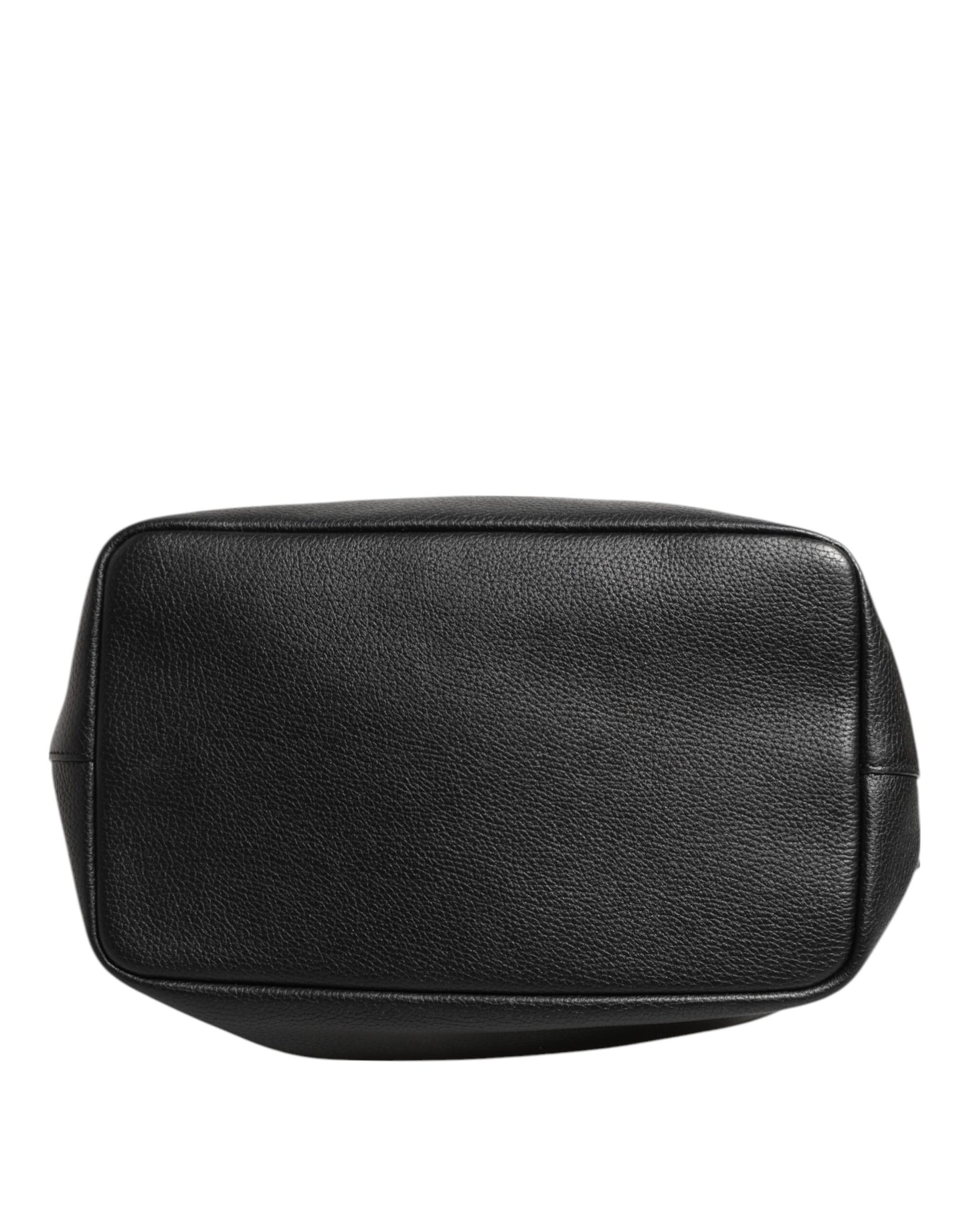 Black Leather Shoulder Crossbody Bucket DOLCE Bag