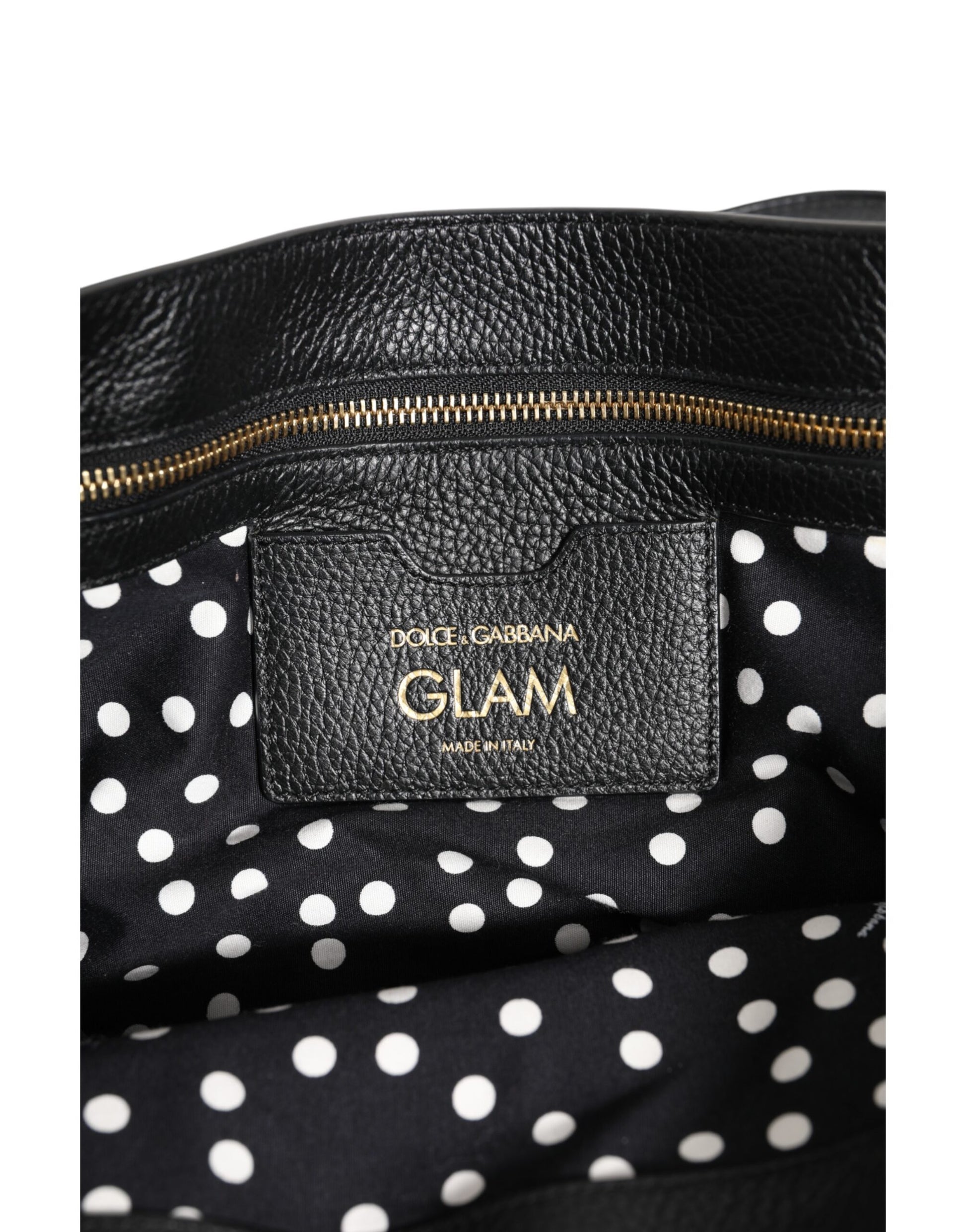 Brown Leopard GLAM Leather Logo Plaque Tote Bag