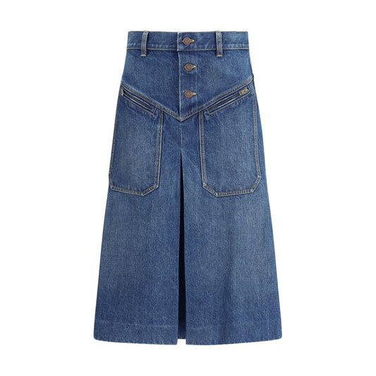 Denim midi Skirt