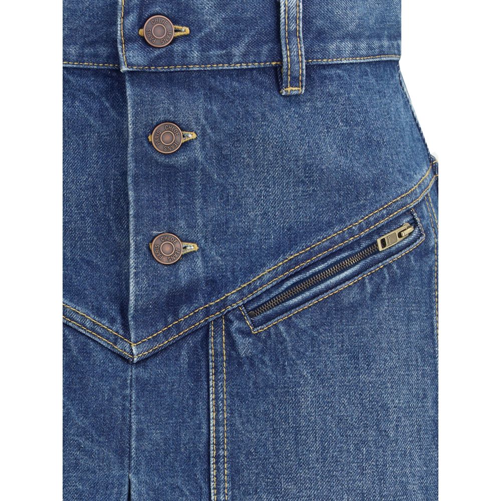 Denim midi Skirt
