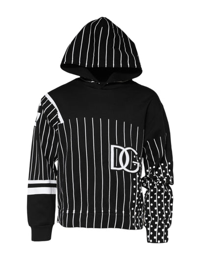 Black Stripes Hooded Men Sweatshirt Sweater
