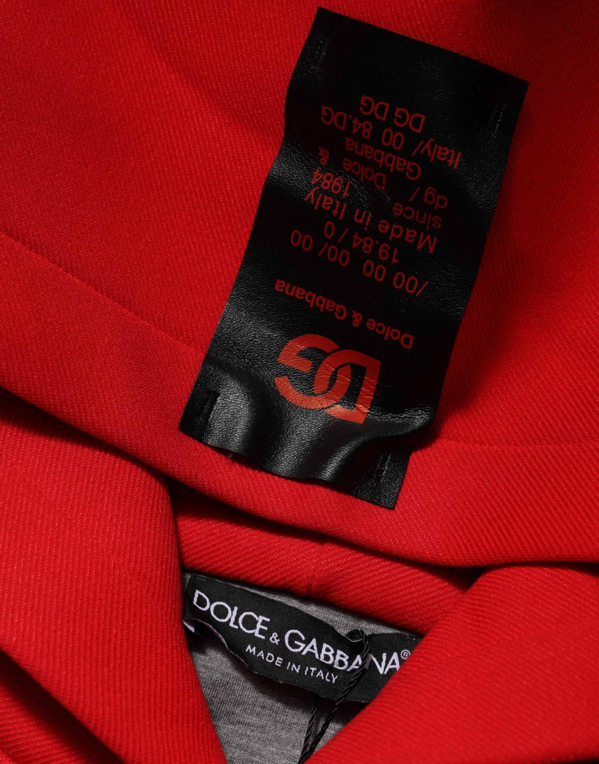 Red DG Logo Hooded Men Sweatshirt Sweater