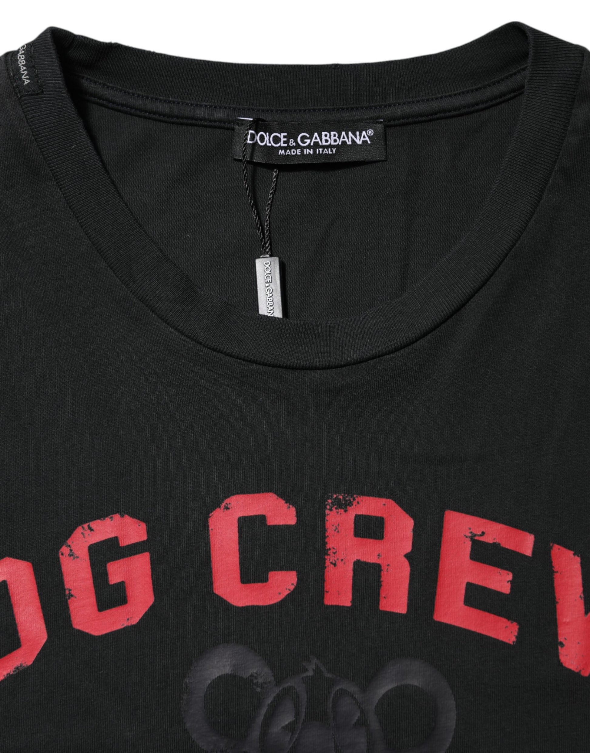 Black DG Crew Devotion Cotton Crew Neck T-shirt