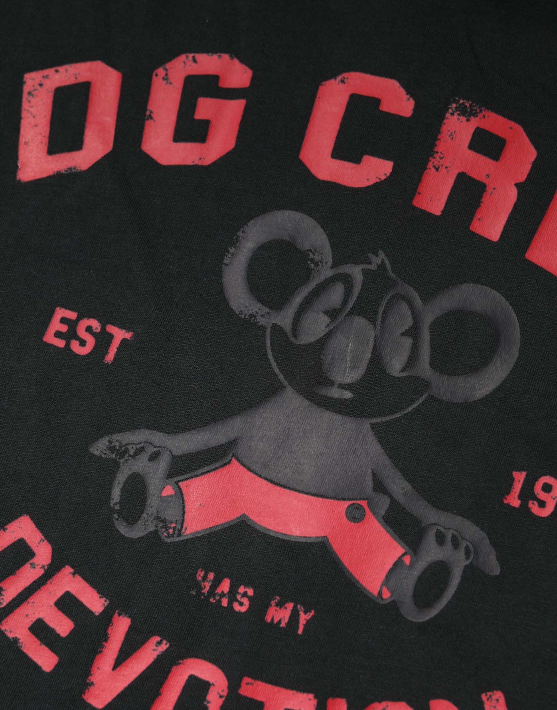 Black DG Crew Devotion Cotton Crew Neck T-shirt