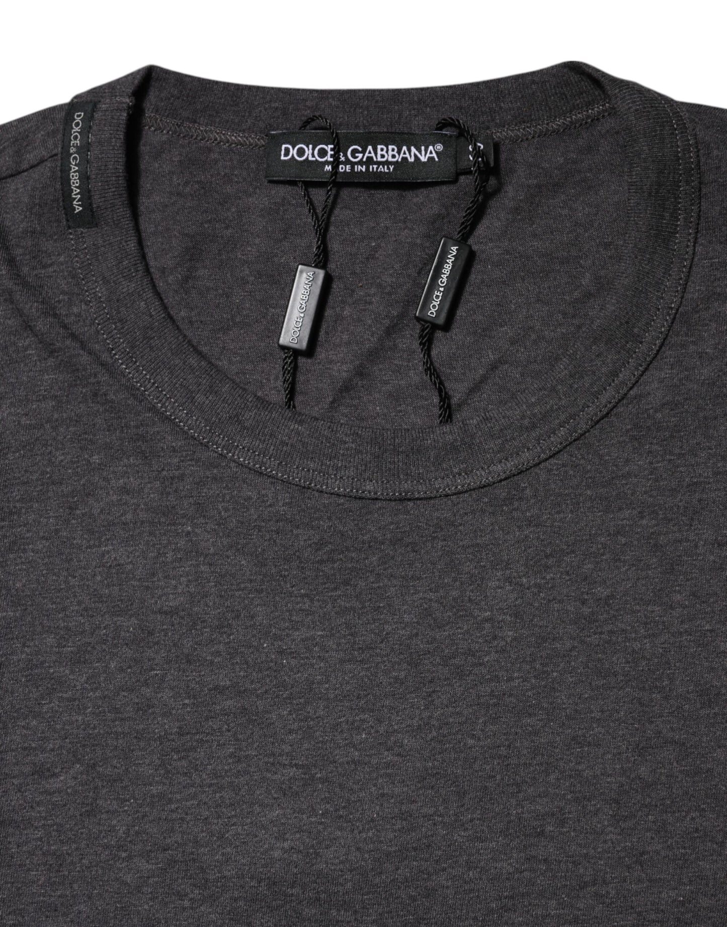 Dark Gray Crew Neck Short Sleeves T-shirt