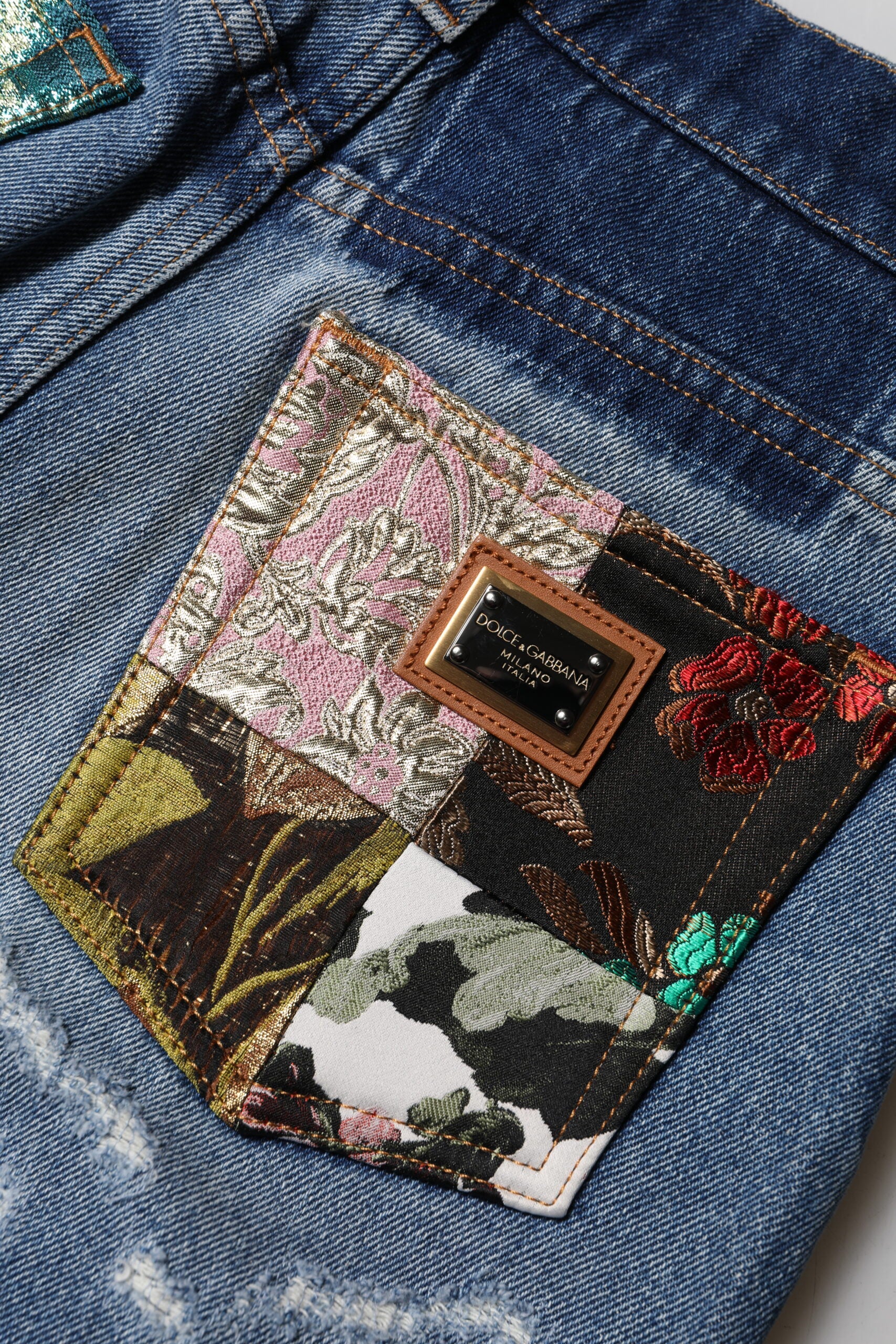 Blue AMBER Tattered High Waist Denim Jeans