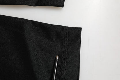 Black Nylon Leggings Stretch Pants