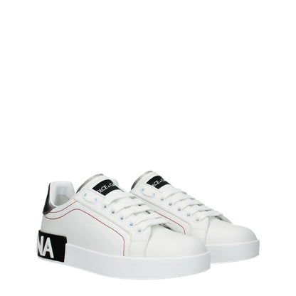 White Leather Low Tops