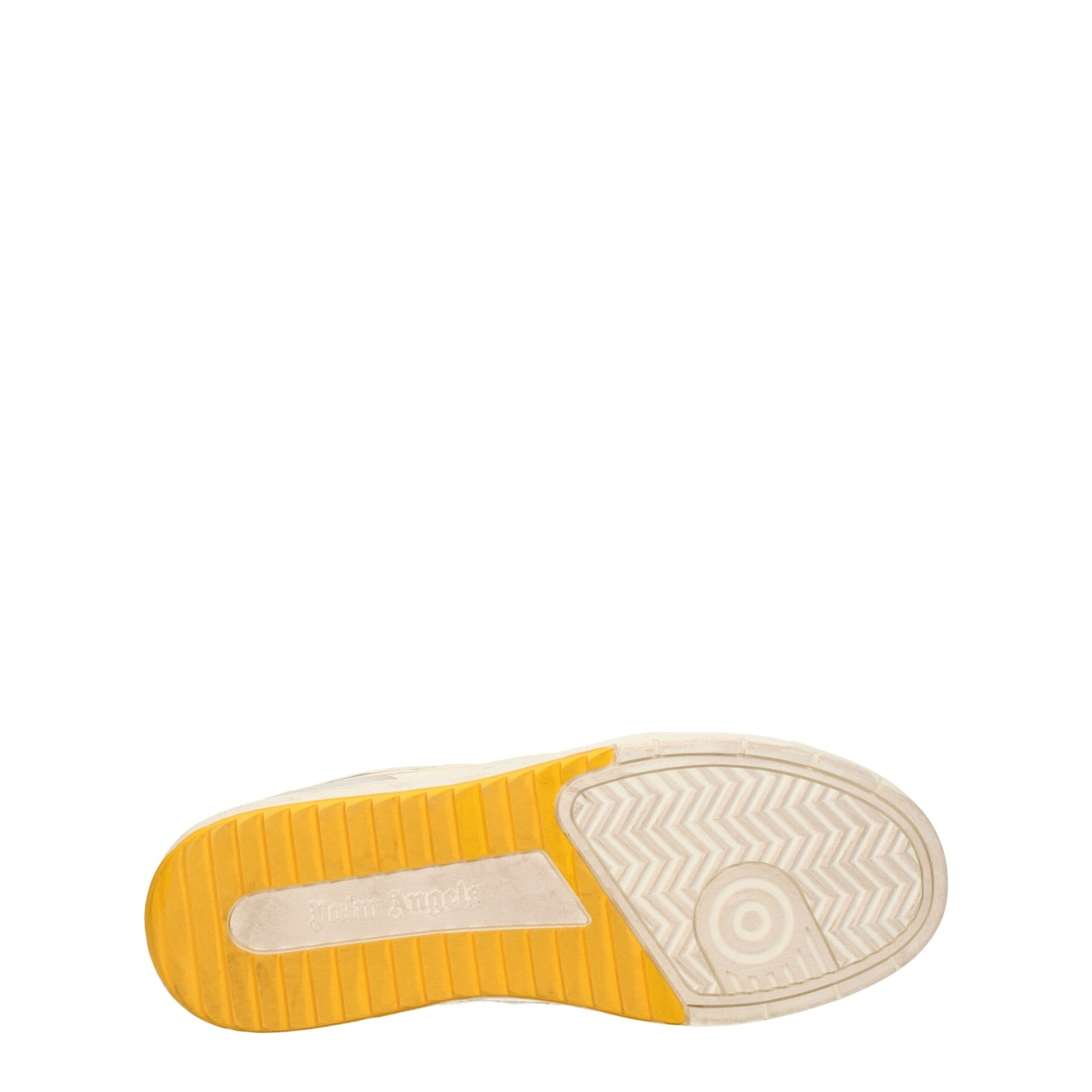 Beige Leather Chunky Sneakers