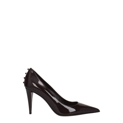 Brown Leather High Heel Pumps