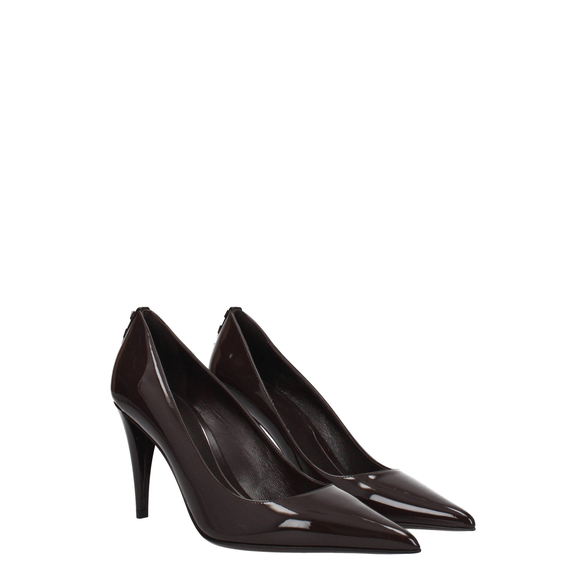 Brown Leather High Heel Pumps