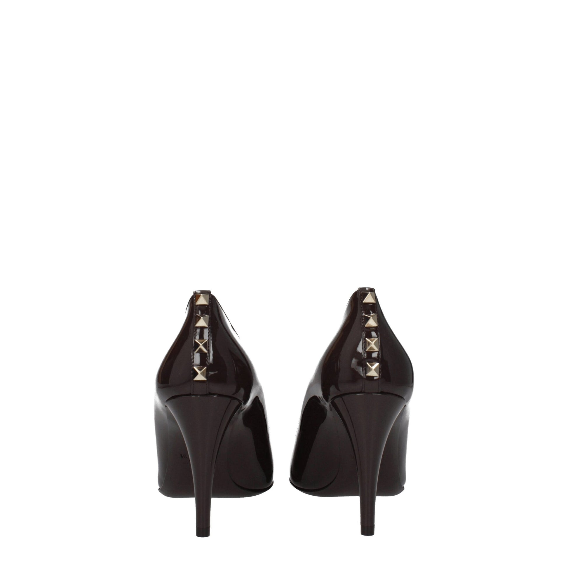 Brown Leather High Heel Pumps
