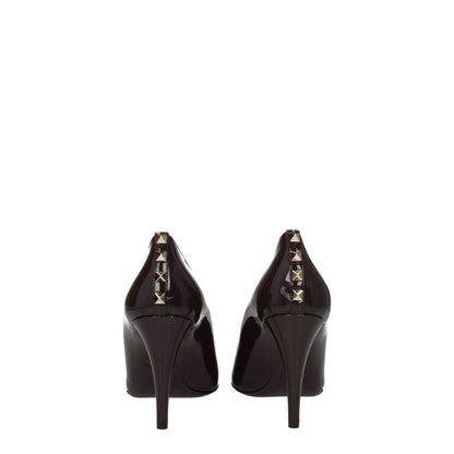 Brown Leather High Heel Pumps