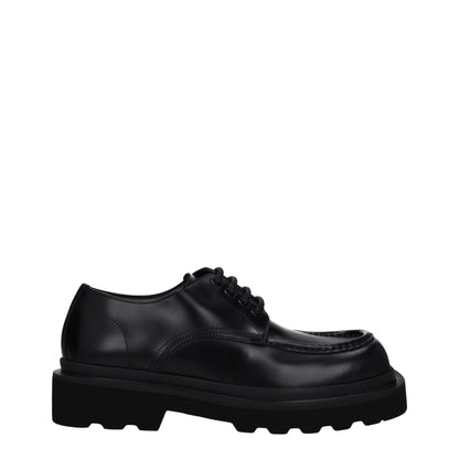Black Leather Oxfords And Derbies