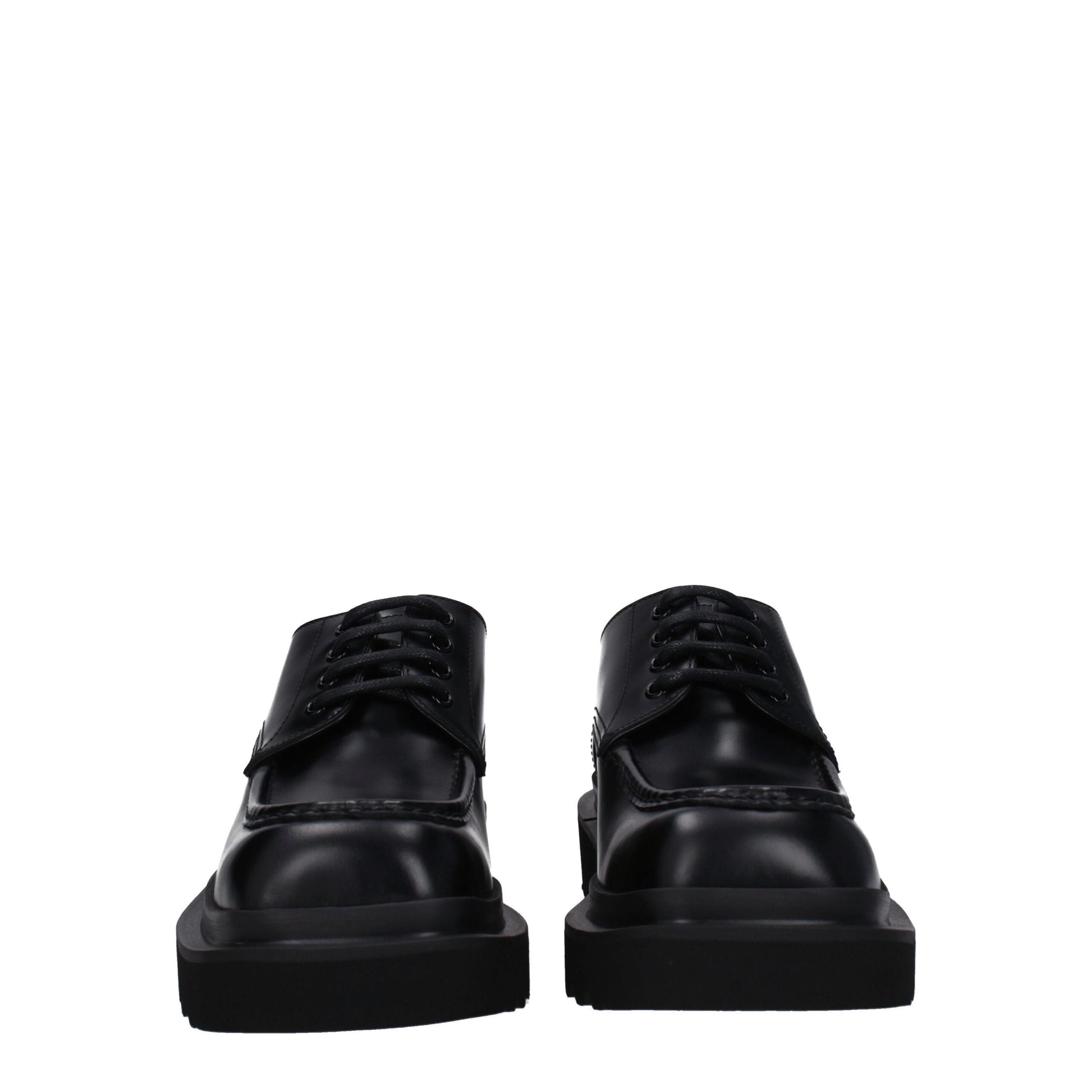 Black Leather Oxfords And Derbies