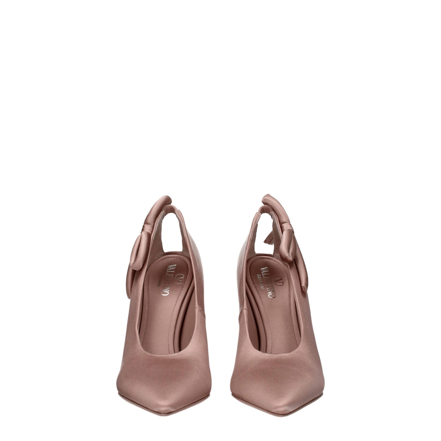 Pink Satin High Heel Pumps