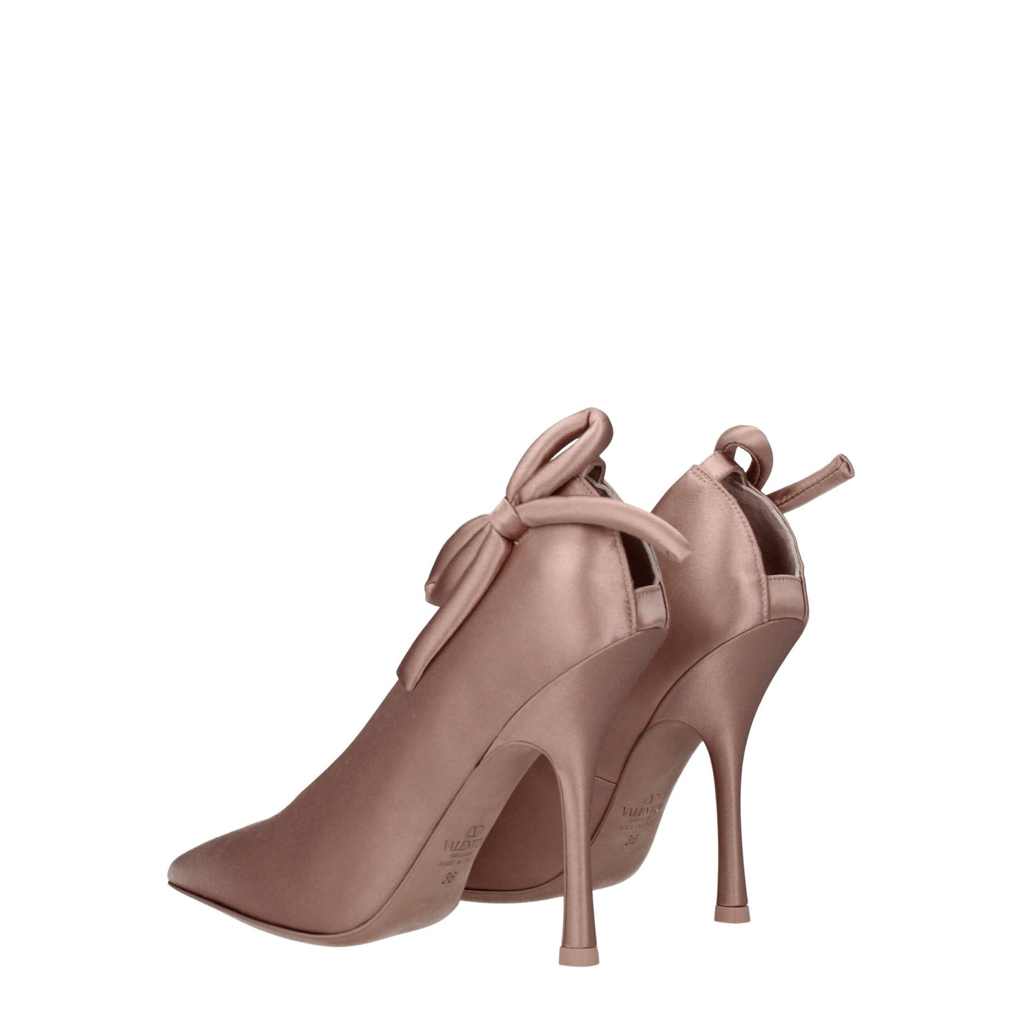 Pink Satin High Heel Pumps