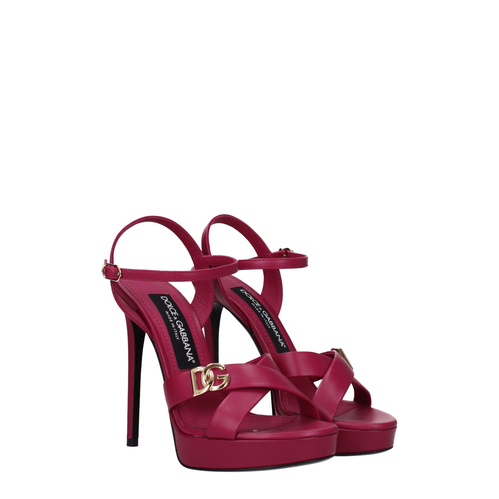 Pink Leather Platforms
