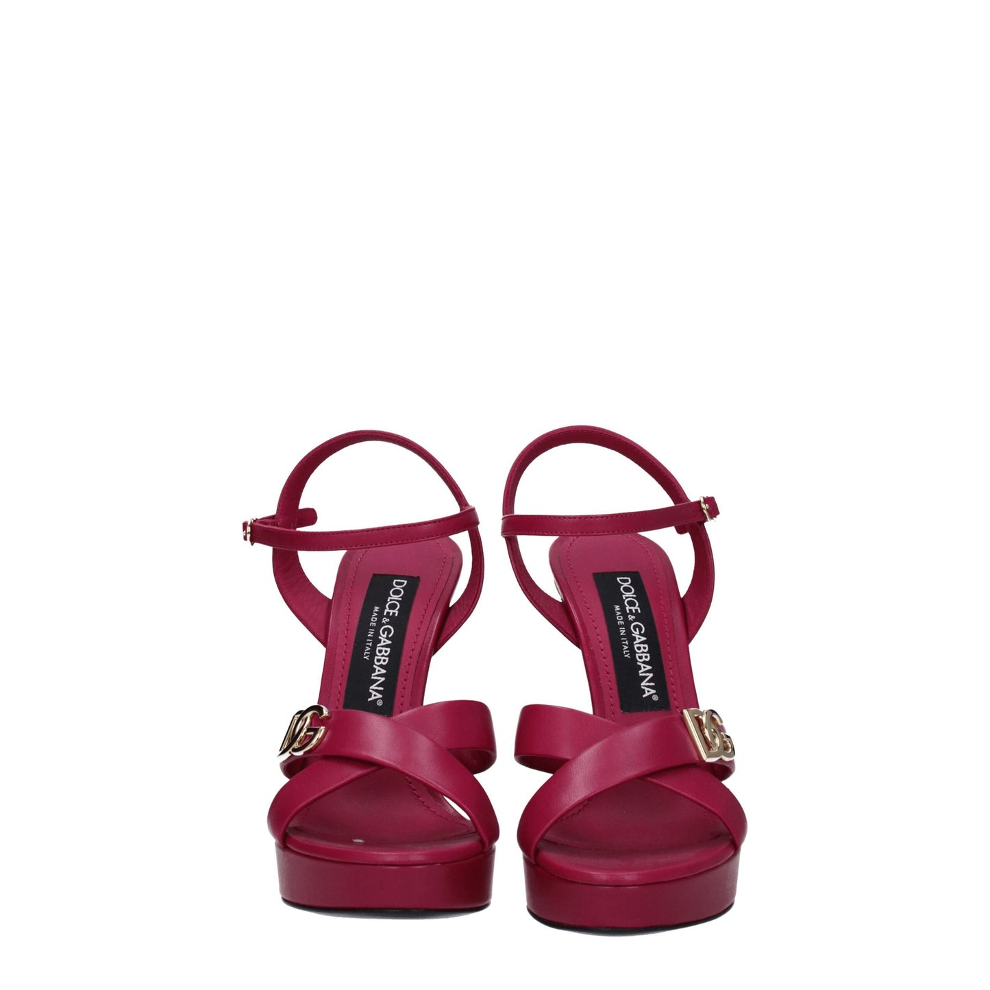 Pink Leather Platforms